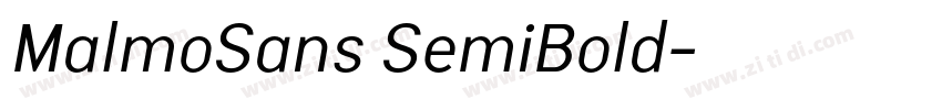 MalmoSans SemiBold字体转换